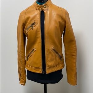 Michael Kors leather biker jacket